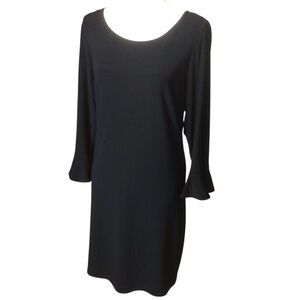 Laundry by Shelli Segal Black Scoop Neck Dress Size Large